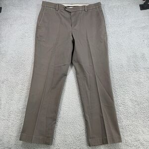Brooks Brothers Pants Mens 36x29 Brown Milano Straight‎ Chino Flat Front Career